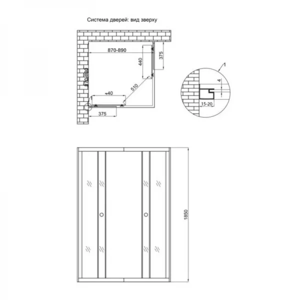 Душевая кабина Lidz Wawel SC90x90.SAT.LOW.FR, стекло Frost 4 мм без поддона