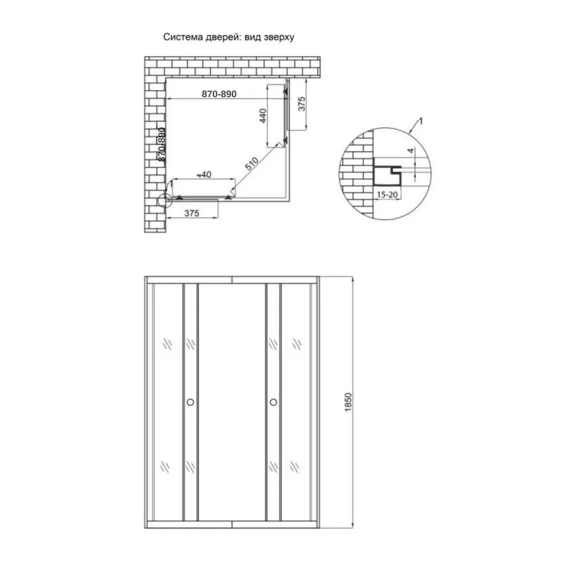 Душевая кабина Lidz Wawel SC90x90.SAT.LOW.FR, стекло Frost 4 мм без поддона
