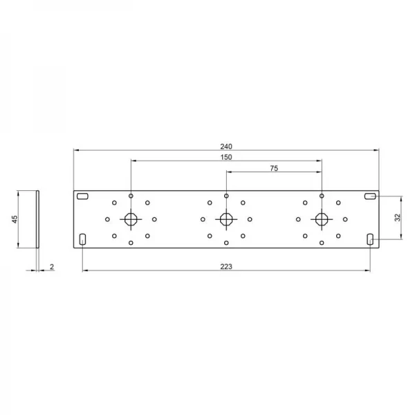 Настенная планка Icma с 6 винтами №411