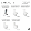 Qtap GB комплект арматури для бачка унітазу з подвійною круглою кнопкою змиву 4,8 см та клапаном нижньої подачі води, 3/6L CHR