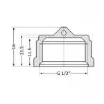 Заглушка SD Plus 1/2