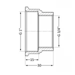 Муфта SD Plus 3/4