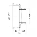 Переход SD Plus 1 1/2