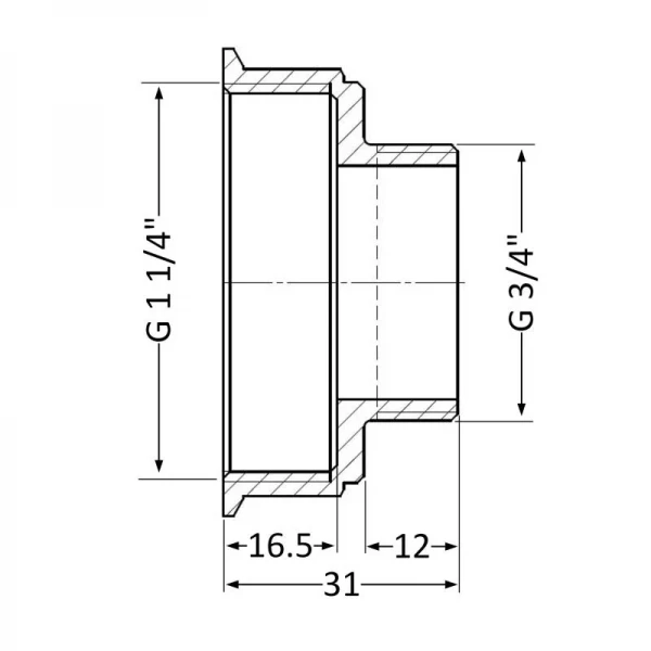 Переход SD Plus 1 1/4