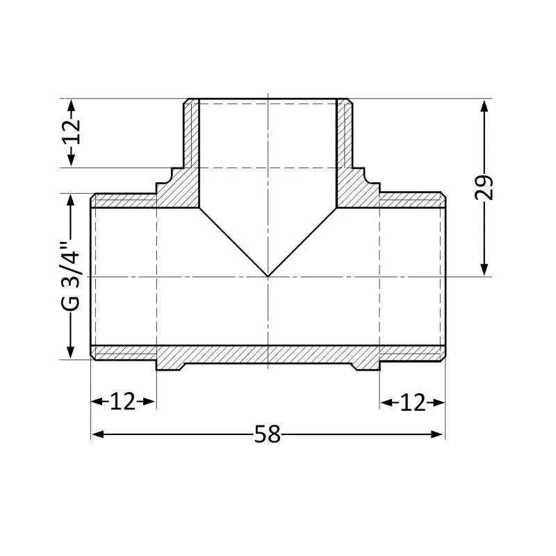Тройник SD Plus 3/4