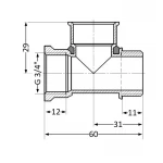 Трійник SD Plus 3/4