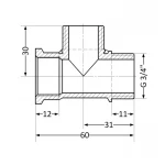 Трійник SD Plus 3/4