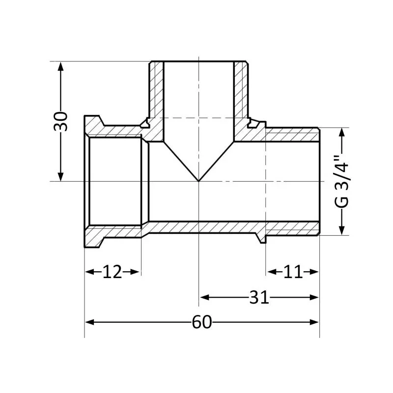 Тройник SD Plus 3/4