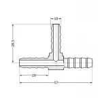 Трійник SD Plus 10 SD41710
