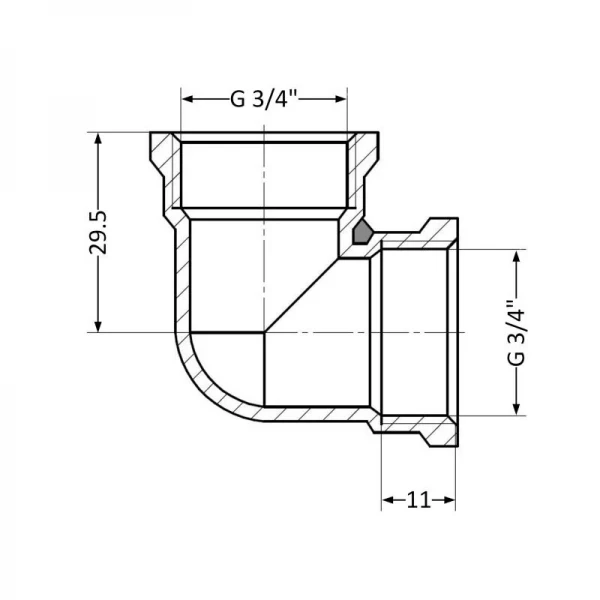 Угол SD Plus 3/4