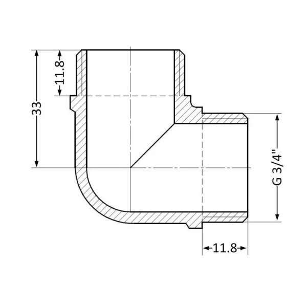 Угол SD Plus 3/4