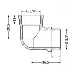 Угол SD Plus 3/4