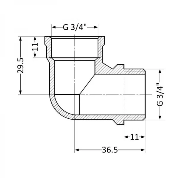 Угол SD Plus 3/4