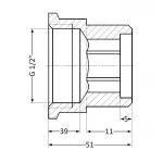 Подовжувач латунний Thermo Alliance Standart 1/2