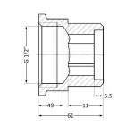 Подовжувач латунний Thermo Alliance Standart 1/2