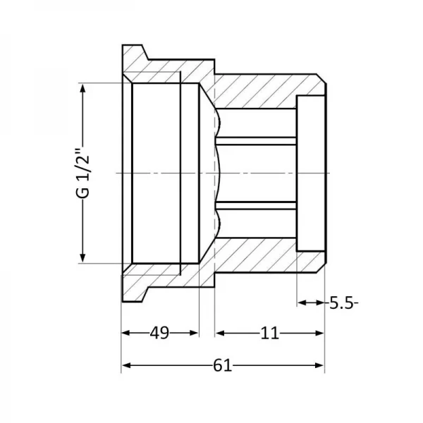 Подовжувач латунний Thermo Alliance Standart 1/2