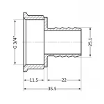 Штуцер SD Plus 25х3/4