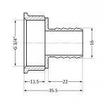 Штуцер Thermo Alliance Standart 16х3/4