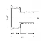 Штуцер SD Plus 20х1/2