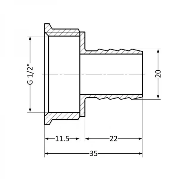 Штуцер SD Plus 20х1/2