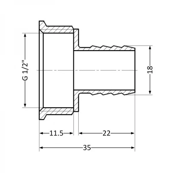 Штуцер SD Plus 18х1/2