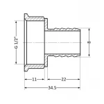 Штуцер SD Plus 8х1/2