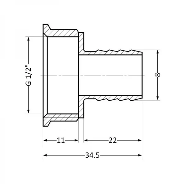 Штуцер SD Plus 8х1/2