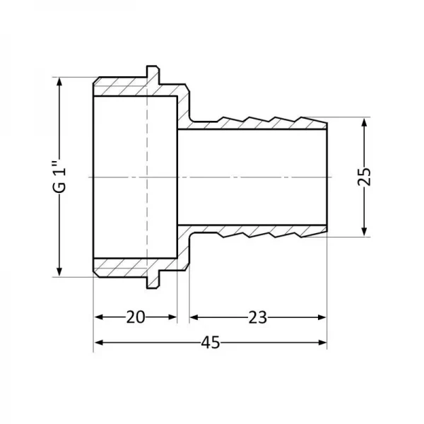Штуцер SD Plus 25х1