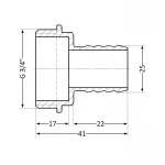 Штуцер SD Plus 25х3/4