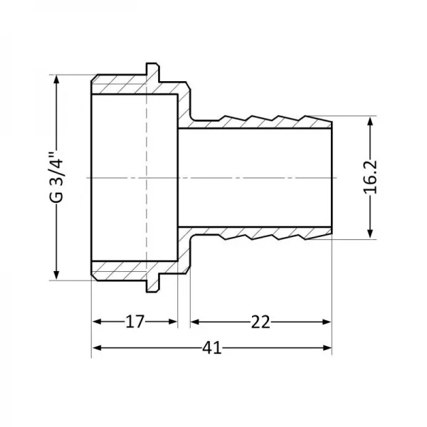 Штуцер SD Plus 16х3/4