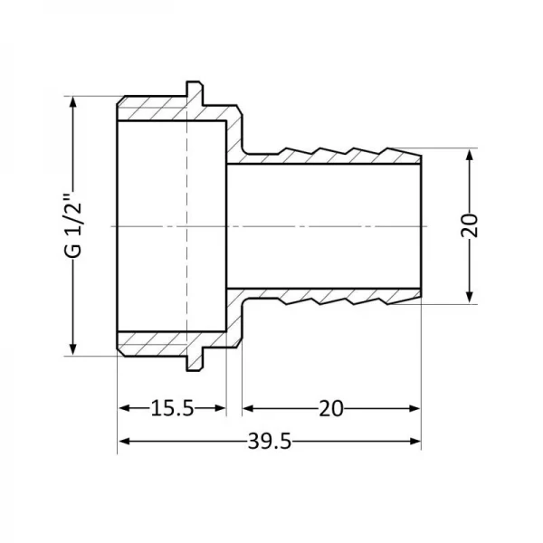 Штуцер SD Plus 20х1/2