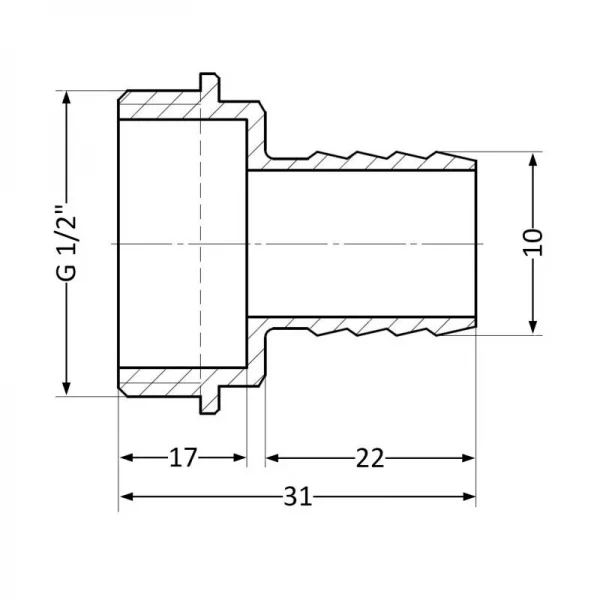 Штуцер SD Plus 10х1/2