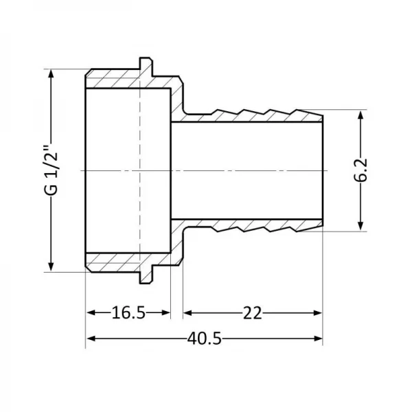 Штуцер SD Plus 6х1/2