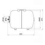 Гидроаккумулятор горизонтальный Thermo Alliance 100 л эмалированная сталь