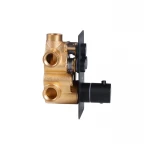 Смеситель для душа Qtap Votice термостатический скрытого монтажа на три потребителя QTVOT6443T105NKB Black Matt