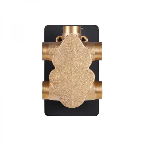 Смеситель для душа Qtap Votice термостатический скрытого монтажа на три потребителя QTVOT6443T105NKB Black Matt