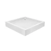 Набор Lidz душевая кабина Wawel SC80x80.SAT.LOW.GR, стекло тонированное 4 мм + поддон Mazur