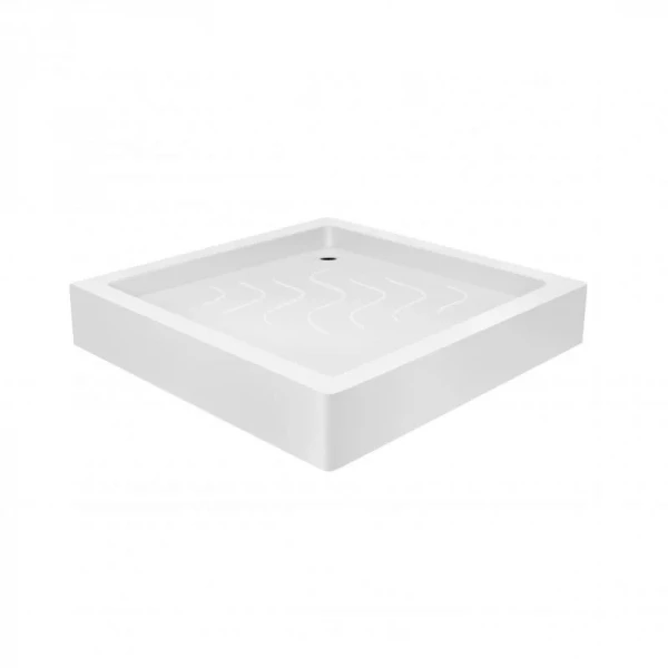 Набор Lidz душевая кабина Wawel SC80x80.SAT.LOW.GR, стекло тонированное 4 мм + поддон Mazur