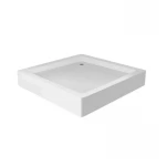 Набор Lidz душевая кабина Wawel SC80x80.SAT.LOW.GR, стекло тонированное 4 мм + поддон Mazur