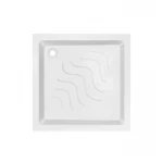 Набор Lidz душевая кабина Wawel SC80x80.SAT.LOW.GR, стекло тонированное 4 мм + поддон Mazur