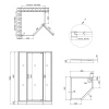 Набор Qtap душевая кабина Leo CRM10995-AC6 Clear 2020x900x900 мм + поддон Diamond 309912 90x90x12 см с сифоном