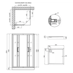Набор Qtap душевая кабина Taurus CRM1099SC6 Clear 2020x900x900 мм + поддон Tern 309912C 90x90x12 см с сифоном