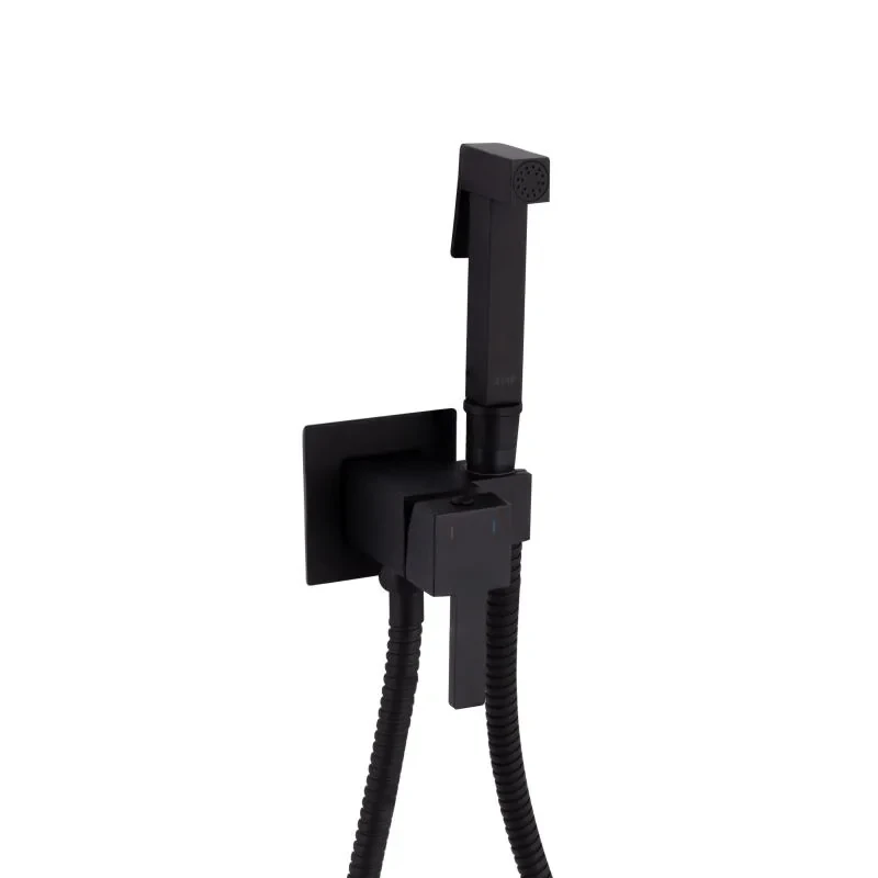 Набор для гигиенического душа Qtap Inspai-Varius прямоугольный QT259710842859NB Black Matt
