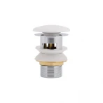 Донний клапан Pop-up для біде з переливом 70х70х110 mm White Qtap