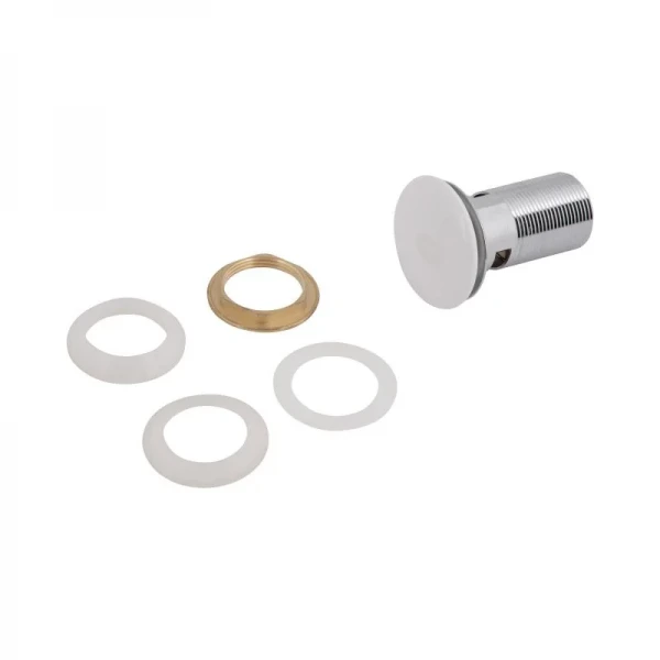 Qtap Pop-up Донный клапан для биде с переливом 70х70х110 mm White