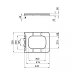 Сиденье для унитаза Qtap Kalao с микролифтом Slim QT08991213AW
