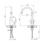Смеситель для кухни Lidz Vida 015F (k35) LDVID015FNKS43355 Nickel