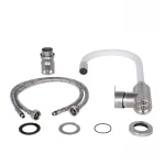 Смеситель для кухни Lidz Vida 015F3 с гибким изливом (k35) LDVID015F3WHI43357 White / Nickel