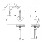 Смеситель для кухни Lidz Aria 015F3 с гибким изливом (k35) LDARI015F3WHI43362 White / Nickel