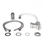 Смеситель для кухни Lidz Aria 015F3 с гибким изливом (k35) LDARI015F3WHI43362 White / Nickel